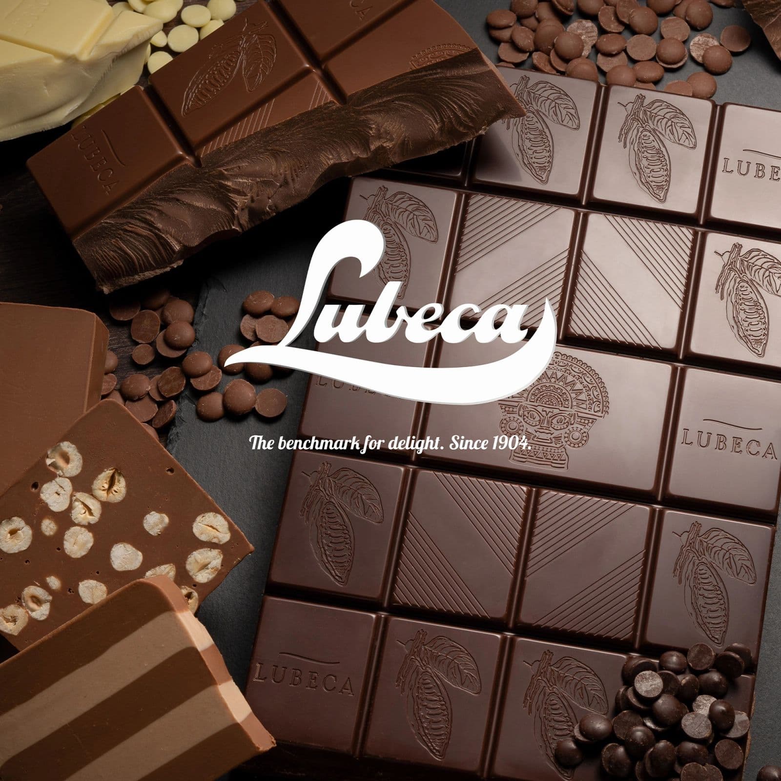 Lubeca chocolate couverture, plated