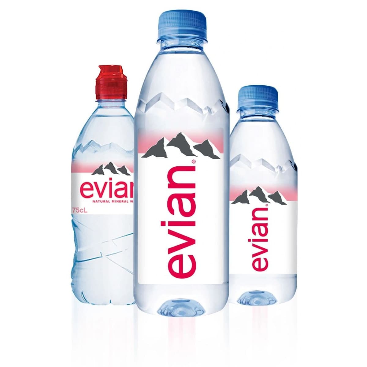Evian natural mineral water bottle
